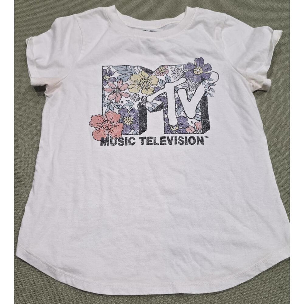 MTV Floral Graphic Women's T-Shirt Size Large